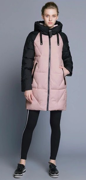 Стильная зимняя куртка средней длины